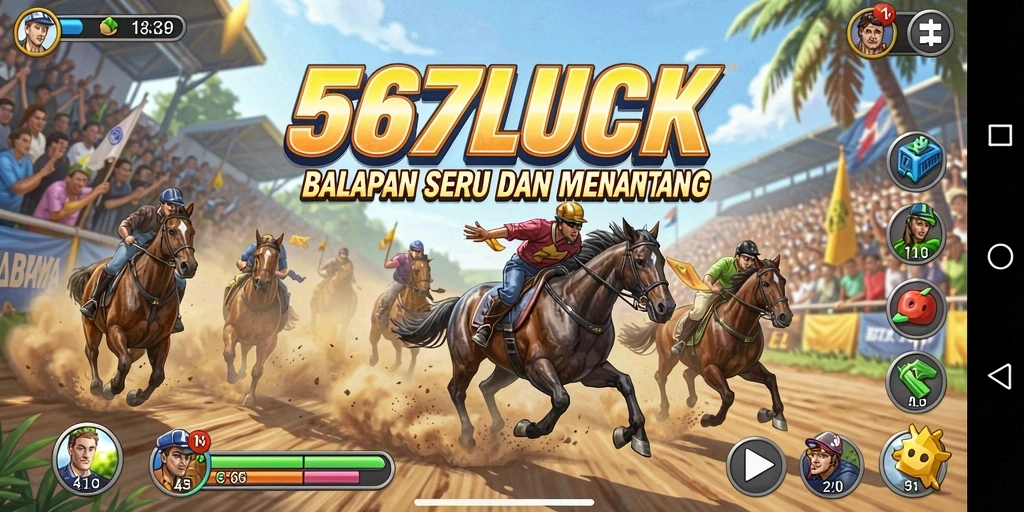 Tampilan gameplay balapan yang mendebarkan di 567LUCK.