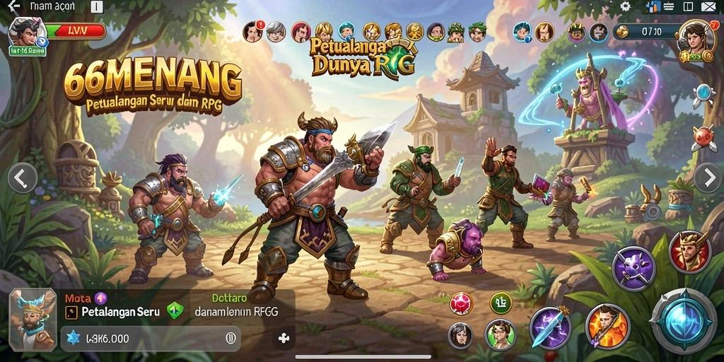 Tampilan gameplay RPG yang menarik dan mendebarkan.