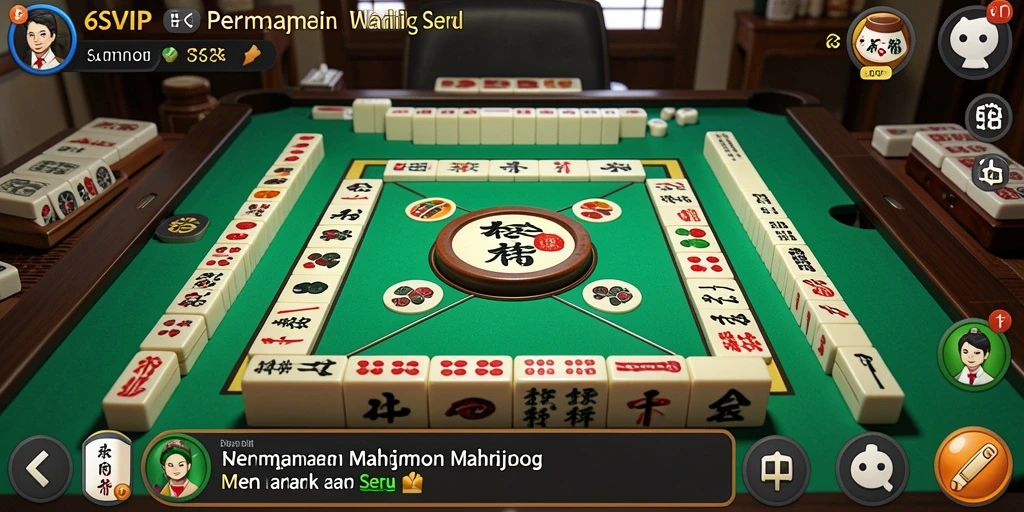 Tampilan gameplay Mahjong yang menarik di aplikasi 6SVIP.
