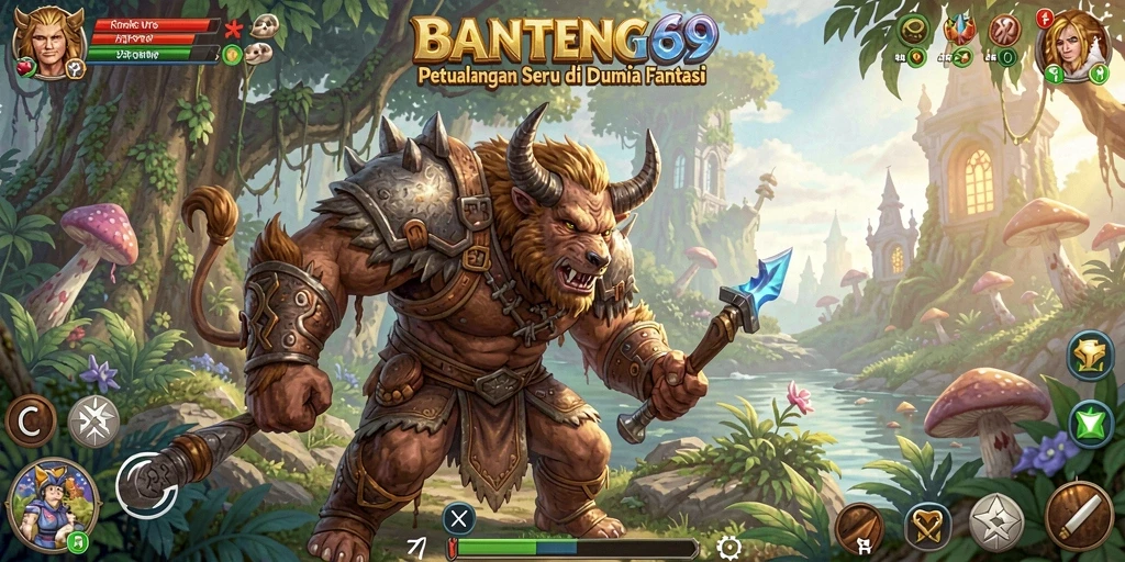 Gameplay dalam BANTENG69 yang penuh aksi dan eksplorasi.
