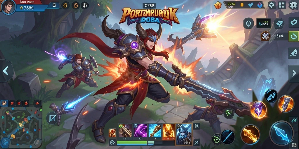 Gameplay seru C789 dengan karakter heroik yang beraksi.