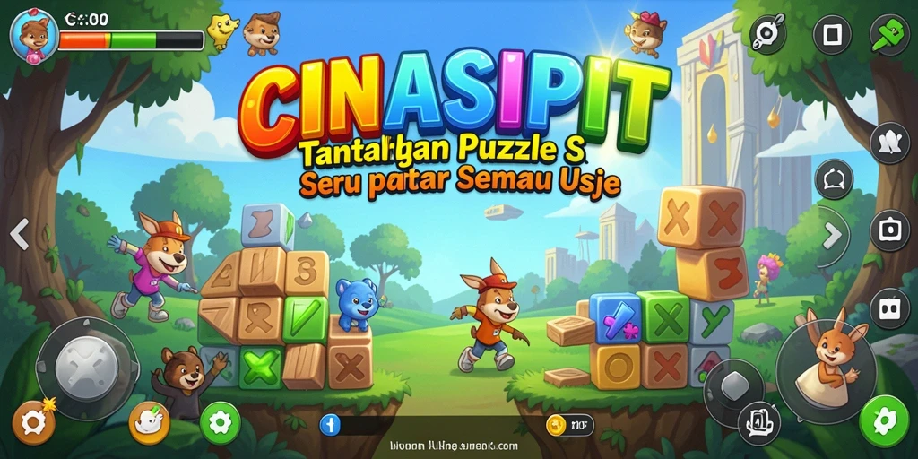 Tangkapan layar gameplay CINASIPIT dengan teka-teki yang menarik.