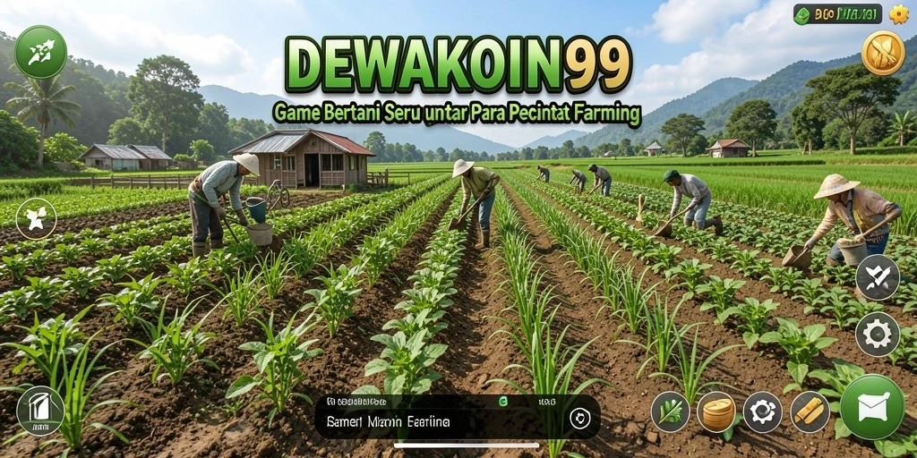 Screenshot gameplay DEWAKOIN99 dengan tampilan pertanian yang indah.