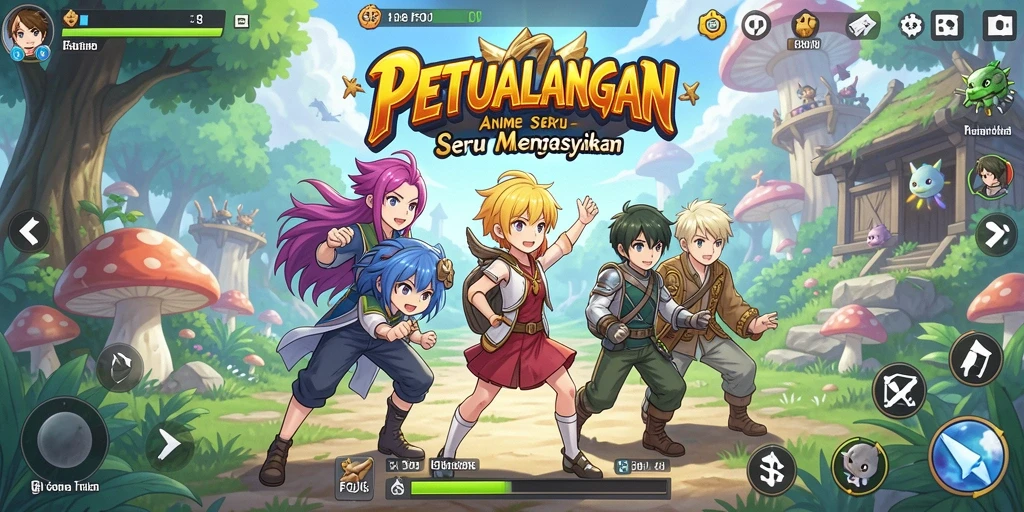 Tangkapan layar dari gameplay FO8 yang menampilkan pertarungan seru dan karakter Anime.