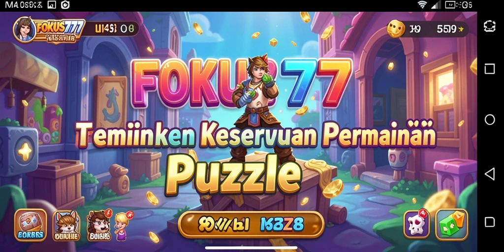 Tampilan gameplay puzzle yang seru dan menarik di FOKUS777.