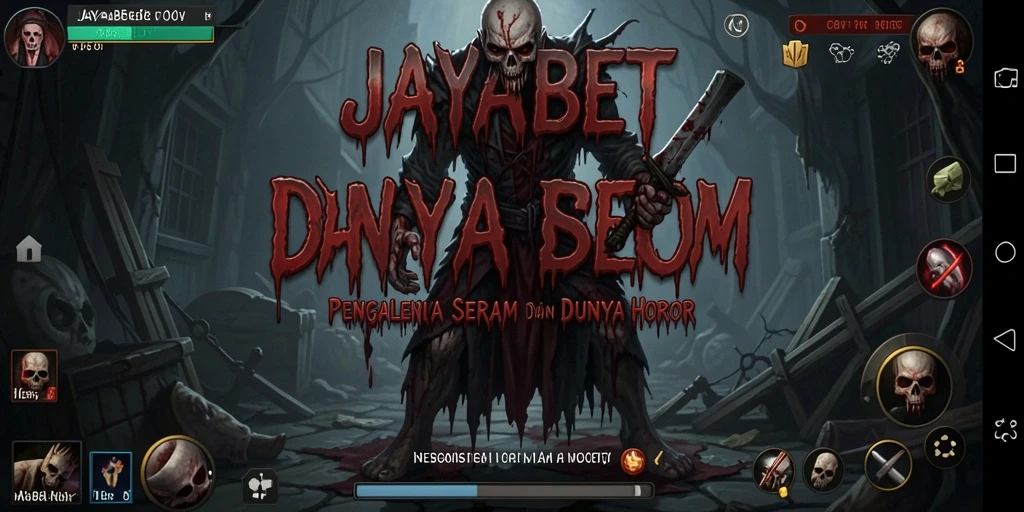 Screenshot gameplay JAYABET menampilkan suasana horor yang mencekam.