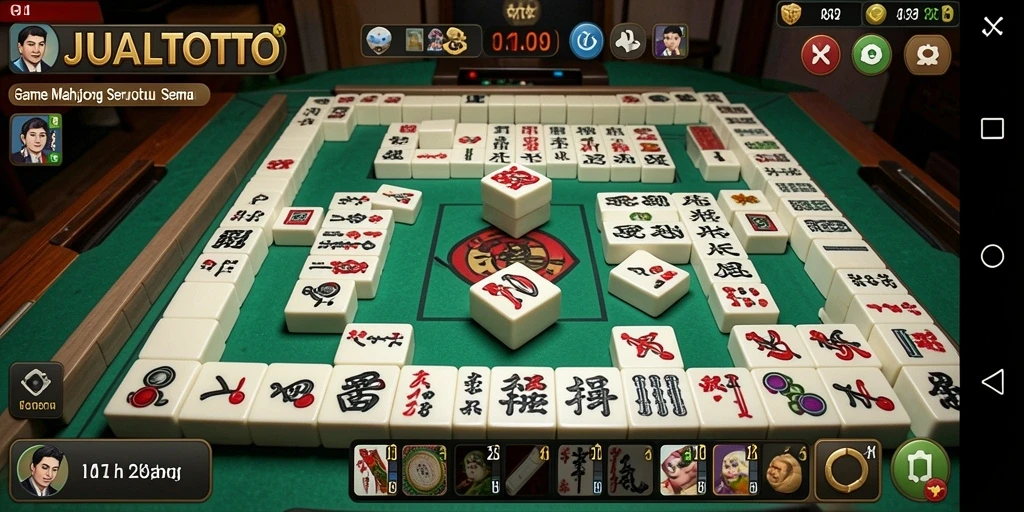 Gameplay seru Mahjong di JUALTOTO dengan grafis menarik.