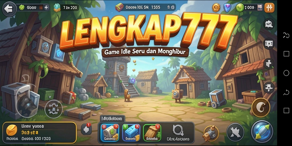 Tampilan gameplay LENGKAP777 yang menarik dalam mode Idle.