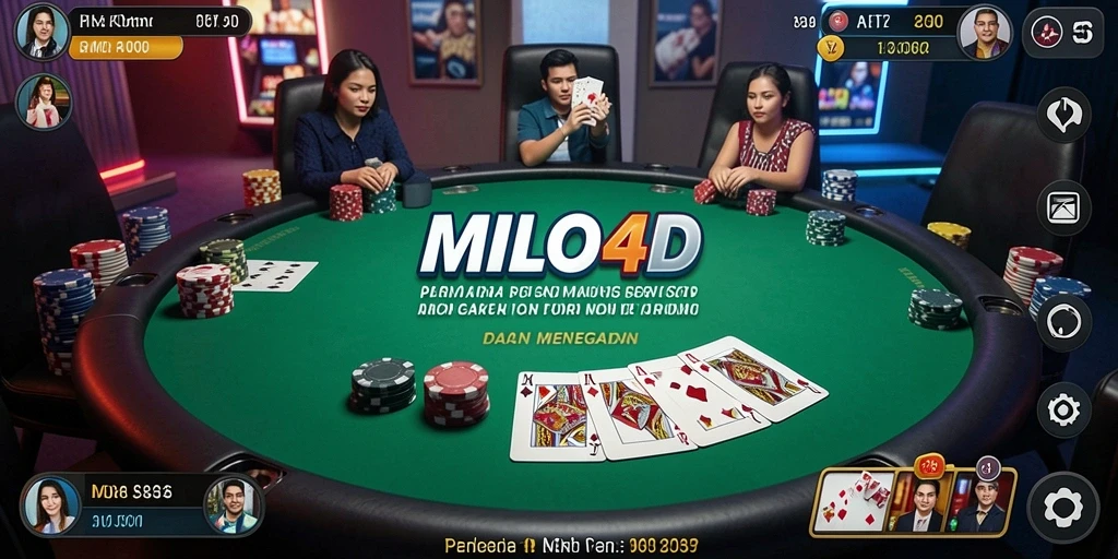 Tampilan menarik gameplay poker di MILO4D yang seru.