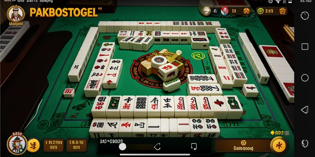Tampilan gameplay PAKBOSTOGEL dengan desain Mahjong yang menarik.