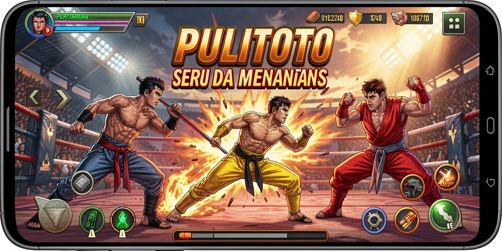 Tampilan gameplay PULITOTO yang menegangkan dan mendebarkan.