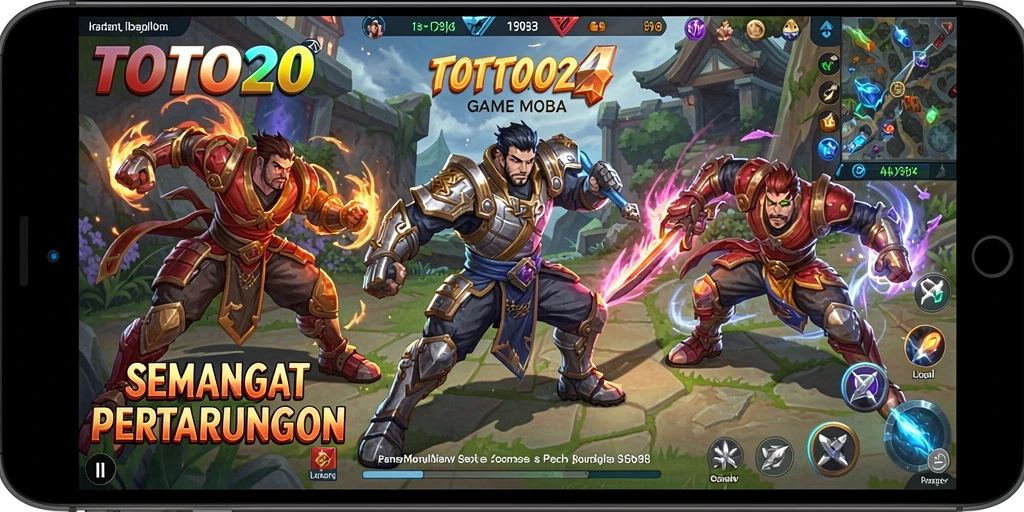 Tampilan gameplay menarik dari TOTO20 dalam aksi MOBA.
