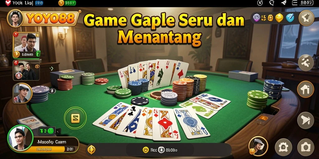 Tampilan screenshot utama YOYO88 saat gameplay Gaple yang seru.